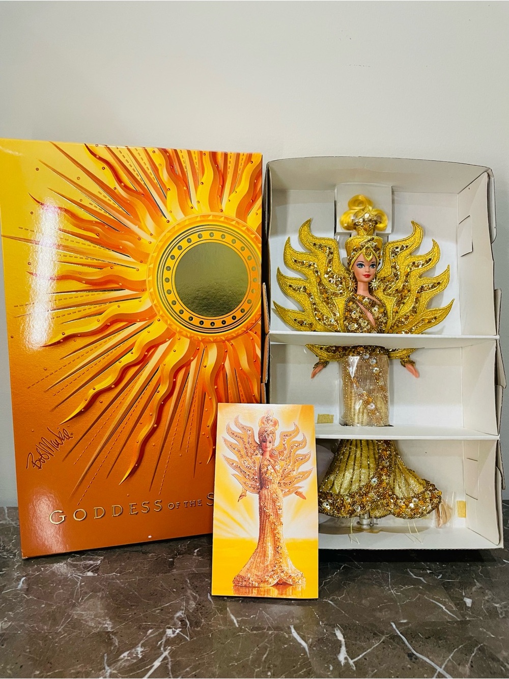 1995 Mattel Bob Mackie Goddess of the Sun Barbie NIB